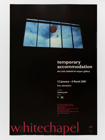 Temporary Accommodation exhibition poster (2001)