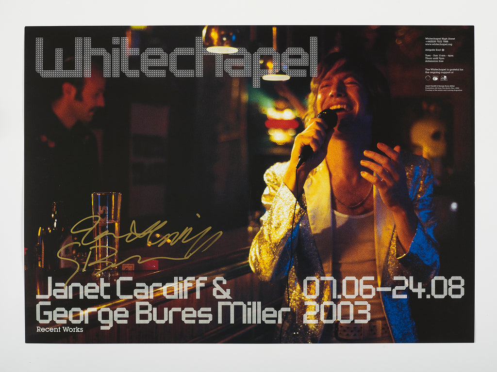 Janet Cardiff & George Bures Miller signed exhibition poster (2003)
