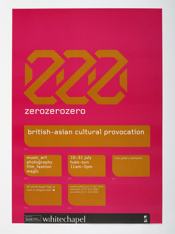 Zero Zero Zero: british-asian cultural provocation exhibition poster (1999)