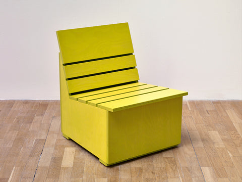 Mary Heilmann | Sunny Chair for Whitechapel (2016) (Chartreuse)